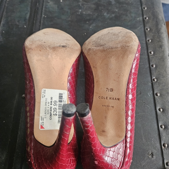 Cole Haan Lizard Print Heels - Picture 5 of 7